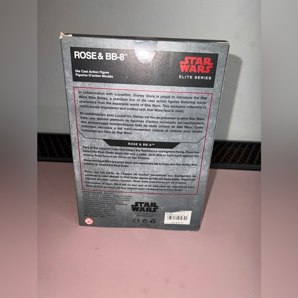 Star Wars Elite Series Die Cast Action Figure Disney Store Rose & BB-8 - Picture 4 of 10